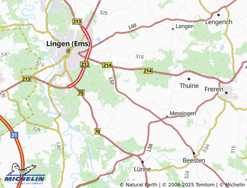 MICHELIN Mundersum map - ViaMichelin