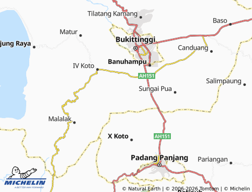 MICHELIN Padang Lua map - ViaMichelin