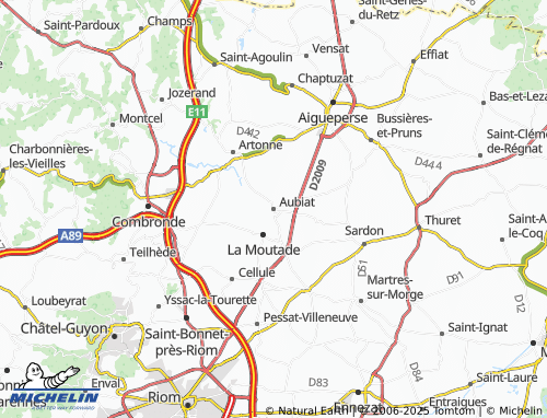 MICHELIN Aubiat map - ViaMichelin