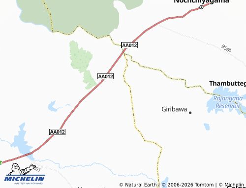 Mapa MICHELIN Dangaswewa1 - ViaMichelin