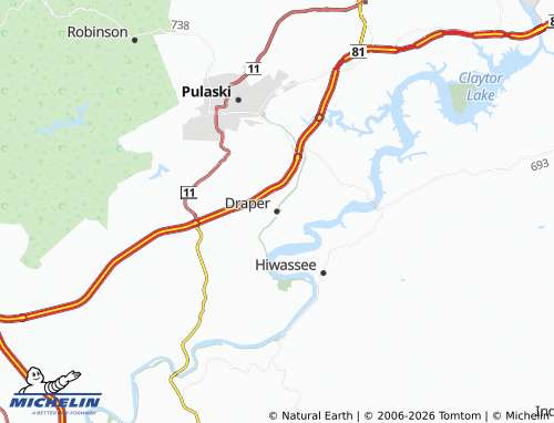 Mapa MICHELIN Draper - ViaMichelin