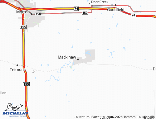 Mappa MICHELIN Mackinaw - ViaMichelin
