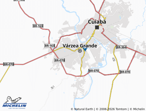 Carte MICHELIN Nova Várzea Grande - ViaMichelin