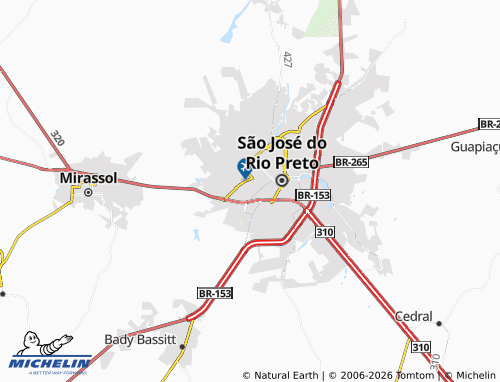 Mapa MICHELIN Santos Dumont - ViaMichelin