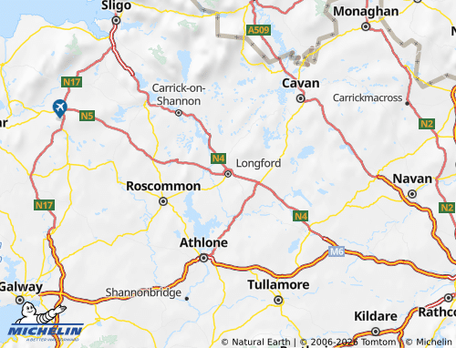 MICHELIN Longford map - ViaMichelin
