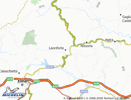 MICHELIN Leonforte map - ViaMichelin