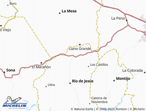 MICHELIN-Landkarte Las Peñitas - ViaMichelin
