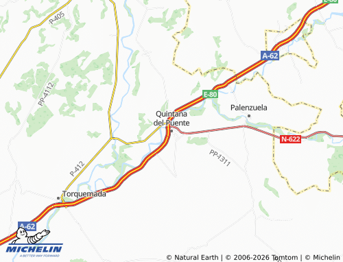 MICHELIN Quintana del Puente map - ViaMichelin