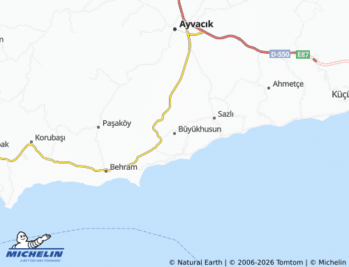 MICHELIN Büyükhusun map - ViaMichelin