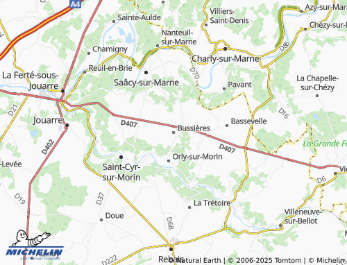 MICHELIN Bussières map - ViaMichelin