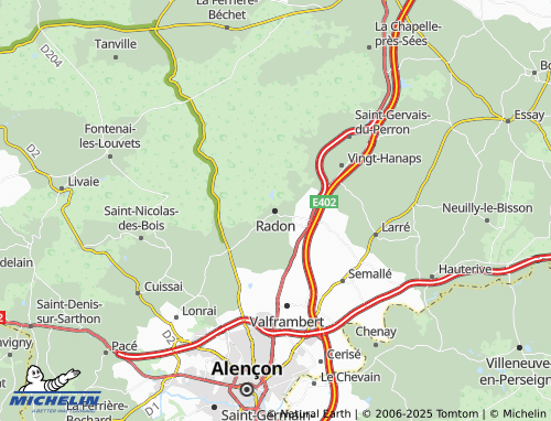MICHELIN Radon map - ViaMichelin
