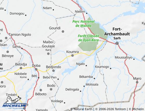 Mappa MICHELIN Mandoul - ViaMichelin