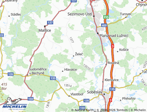 Mappa MICHELIN Želeč - ViaMichelin