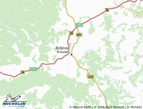 Mapa MICHELIN Boljevac - ViaMichelin