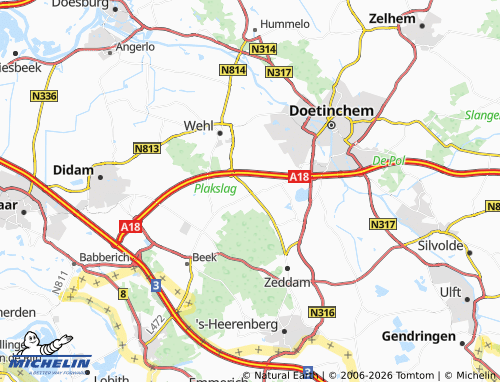 MICHELIN Kilder map - ViaMichelin
