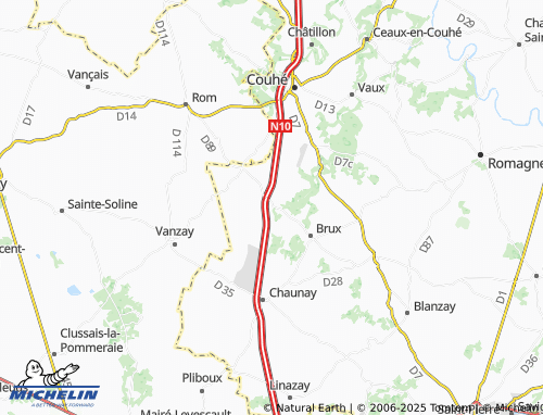 MICHELIN Chez Foucher map - ViaMichelin
