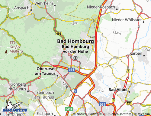 MICHELIN Bad Homburg Vor Der Höhe map - ViaMichelin