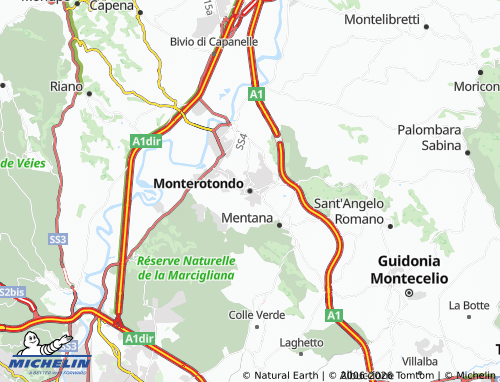 MICHELIN-Landkarte Monterotondo - ViaMichelin