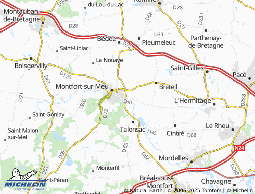 Carte MICHELIN La Rue de l'Abbaye - ViaMichelin
