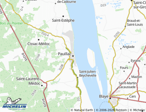 Mapa MICHELIN Pauillac - ViaMichelin