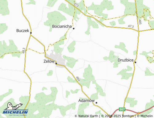 MICHELIN Bujny Księże map - ViaMichelin