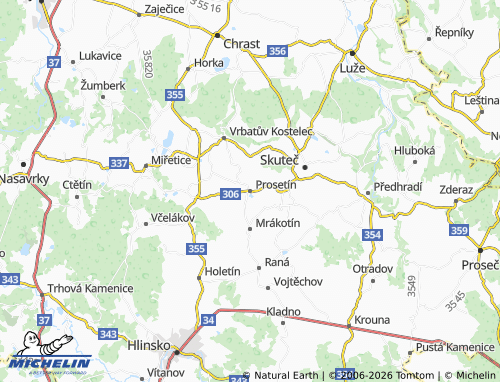 Mapa MICHELIN Prosetín - ViaMichelin