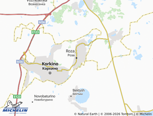 MICHELIN-Landkarte Roza - ViaMichelin