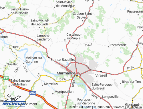 MICHELIN Beaupuy map - ViaMichelin