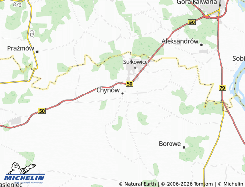 Carte MICHELIN Chynów - ViaMichelin