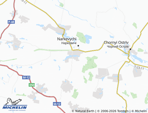 MICHELIN Yukhymivtsi map - ViaMichelin