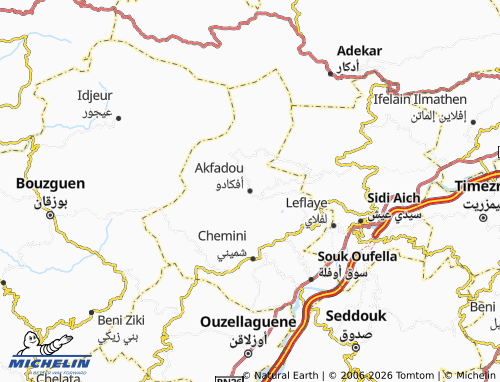 Carte MICHELIN Akfadou - ViaMichelin