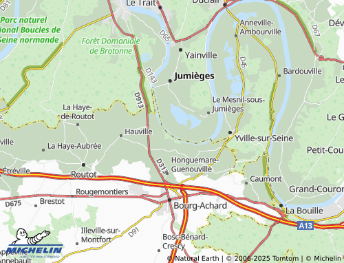 MICHELIN Le Conihout de Jumièges map - ViaMichelin