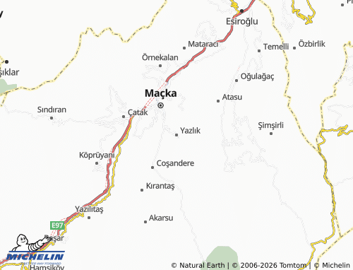 Mappa MICHELIN Yazlık - ViaMichelin