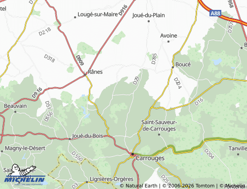 MICHELIN Sainte-Marie-la-Robert map - ViaMichelin