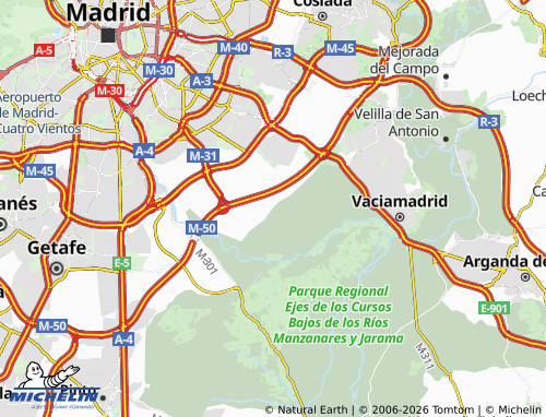 MICHELIN-Landkarte Cañada Real - ViaMichelin