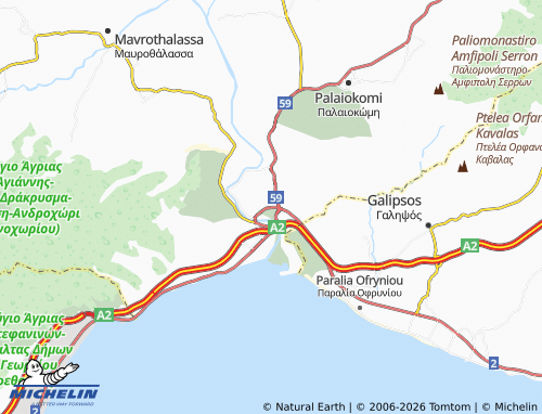 Carte MICHELIN Nea Amfipoli - ViaMichelin