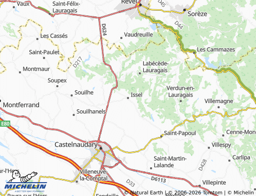 MICHELIN Issel map - ViaMichelin