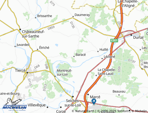 MICHELIN-Landkarte Baracé - ViaMichelin