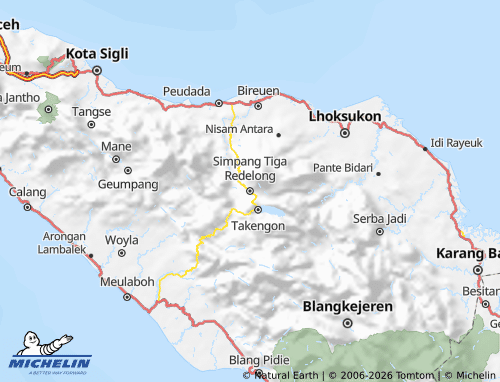 MICHELIN Bener Meriah map - ViaMichelin