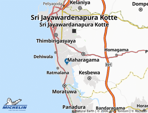 MICHELIN Boralesgamuwa East A map - ViaMichelin
