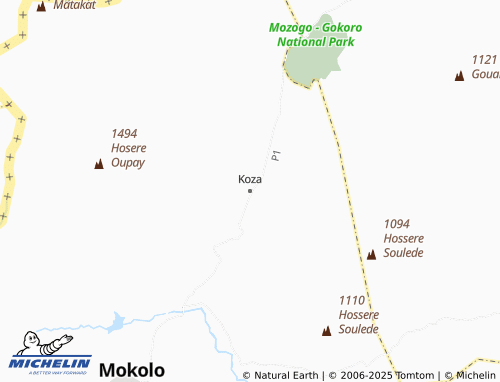 MICHELIN Koza map - ViaMichelin