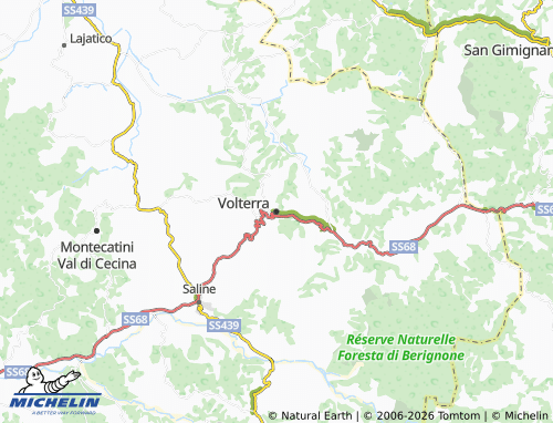 MICHELIN Volterra map - ViaMichelin