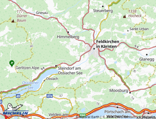 MICHELIN Tiffen map - ViaMichelin