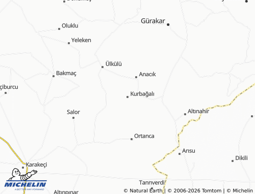 MICHELIN Kurbağalı map - ViaMichelin