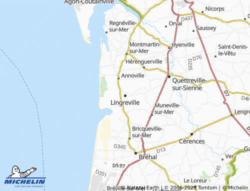 MICHELIN Lingreville map - ViaMichelin