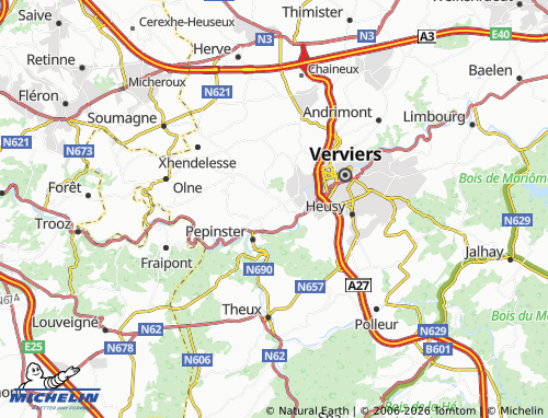 Kaart MICHELIN Wegnez - ViaMichelin
