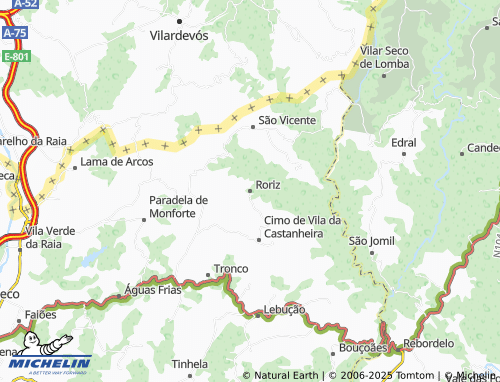 MICHELIN Roriz map - ViaMichelin