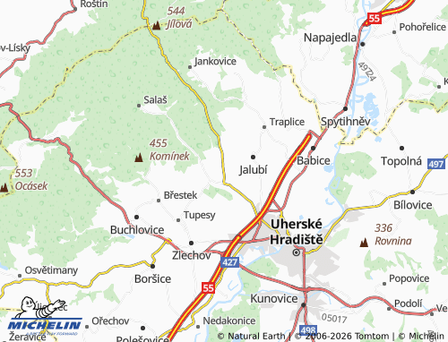 Mappa MICHELIN Modrá - ViaMichelin