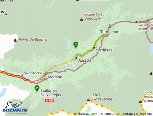 MICHELIN Aussois map - ViaMichelin
