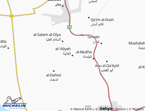 MICHELIN-Landkarte al-'Aliyah - ViaMichelin